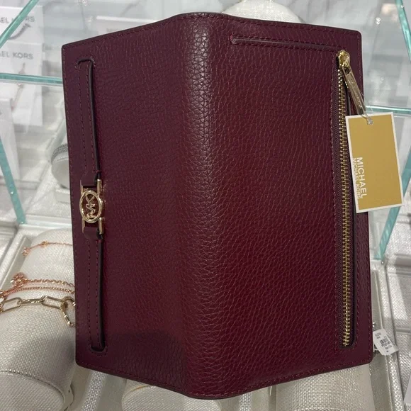 Michael Kors Reed Lg Bifold Pebbled Leather Snap Wallet Card Case 
Oxblood 
NWT - Picture 6 of 16